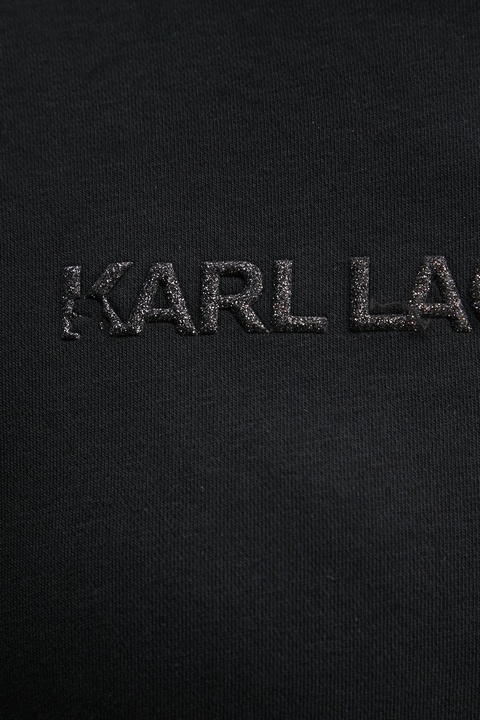 Karl Lagerfeld bluza damska kolor czarny z kapturem z aplikacją A1W20044 - zdjęcie produktu nr 1