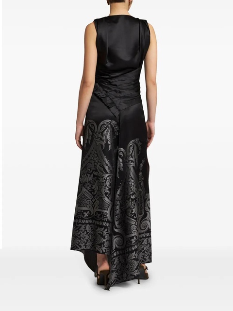 ETRO jacquard silk maxi dress - Black - zdjęcie produktu nr 2
