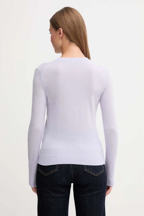 United Colors of Benetton sweter wełniany damski kolor różowy lekki - zdjęcie produktu nr 2