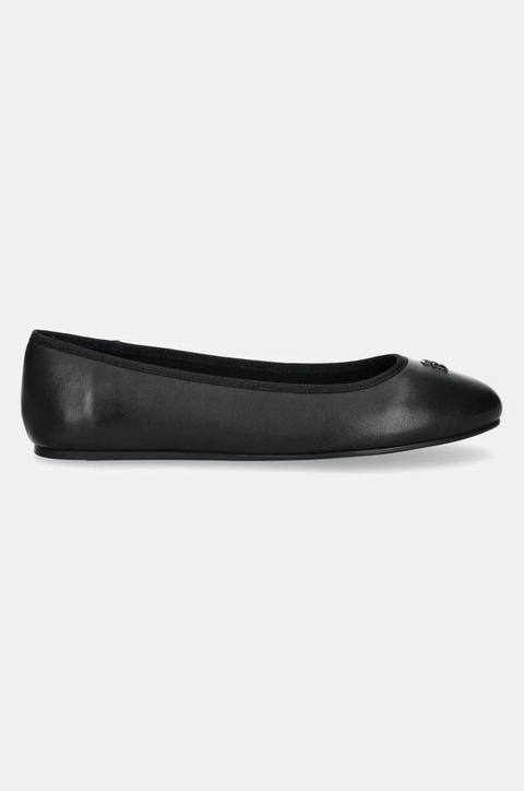 Tommy Hilfiger baleriny skórzane TH HARDWARE LEATHER BALLERINA kolor czarny FW0FW08654 - zdjęcie produktu nr 2