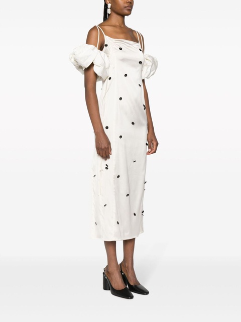 Jacquemus Chouchou polka-dot midi dress - White - zdjęcie produktu nr 2