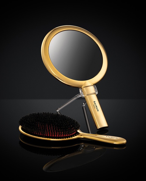 BALMAIN PARIS HAIR COUTURE - Zestaw złota szczotka z lusterkiem - zdjęcie produktu nr 1