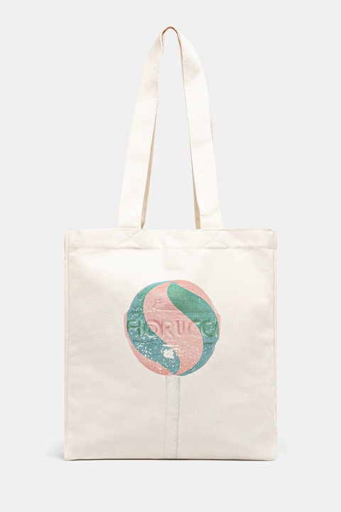 Fiorucci torba bawełniana Lollipop Print Canvas Tote kolor beżowy U02SPABA275CO03WH02 - zdjęcie produktu nr 1