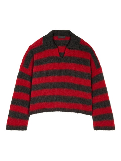 Alanui Grunge striped sweater - Red - zdjęcie produktu nr 1