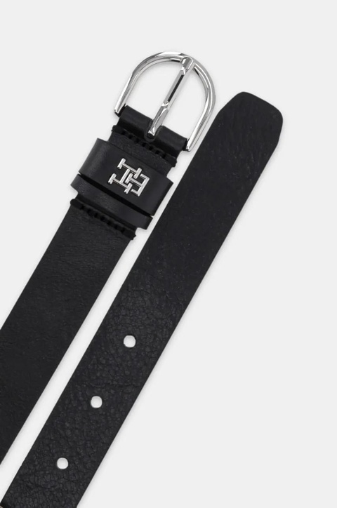 Tommy Hilfiger pasek skórzany damski kolor czarny AW0AW17279 - zdjęcie produktu nr 2