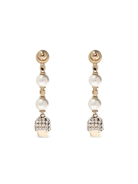 Alexander McQueen crystal-embellished earrings - Gold - zdjęcie produktu nr 1