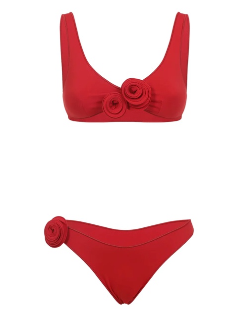 La Reveche rose-embellished bikini - Red - zdjęcie produktu nr 1