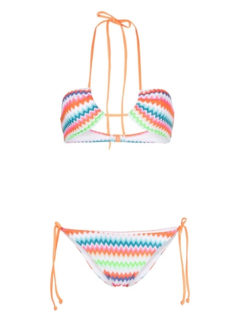 MC2 Saint Barth zigzag-print bikini set - Orange - zdjęcie produktu nr 1