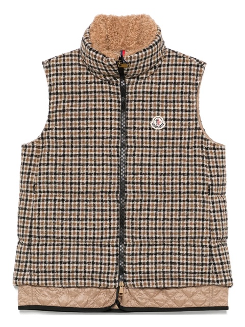 Moncler Touvet check-pattern quilted gilet - Neutrals - zdjęcie produktu nr 1