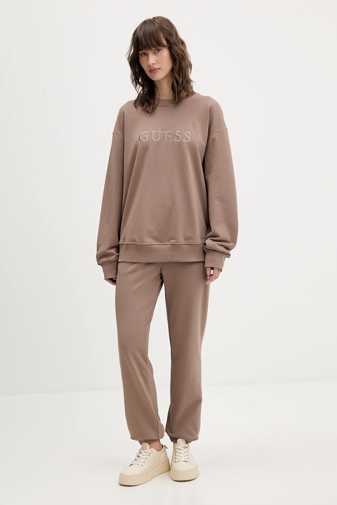 Guess bluza SOFIA damska kolor brązowy z aplikacją O5RQ03 KCO31 - zdjęcie produktu nr 2