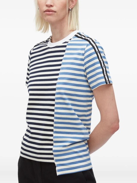 3.1 Phillip Lim striped panelled T-shirt - Black - zdjęcie produktu nr 2