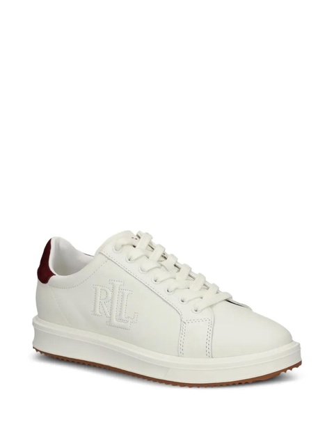 Lauren Ralph Lauren logo-embroidered suede sneakers - White - zdjęcie produktu nr 2