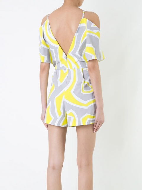 PUCCI printed cold shoulder playsuit - Yellow - zdjęcie produktu nr 2