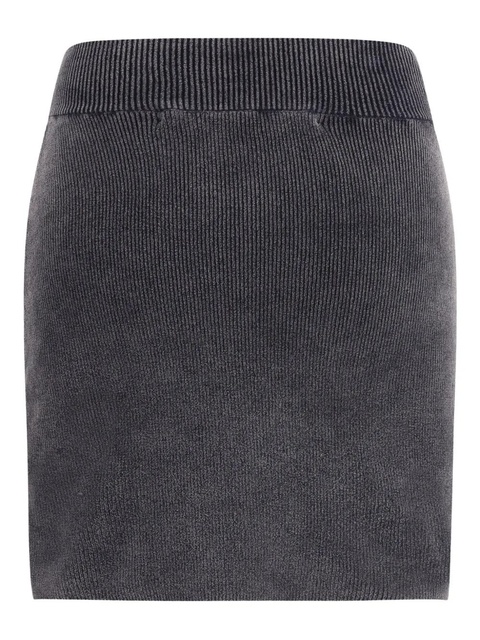 Alexander Wang ribbed logo-embossed skirt - Black - zdjęcie produktu nr 2