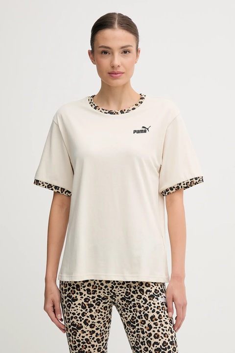 Puma t-shirt bawełniany damski kolor beżowy 688082 - zdjęcie produktu nr 1