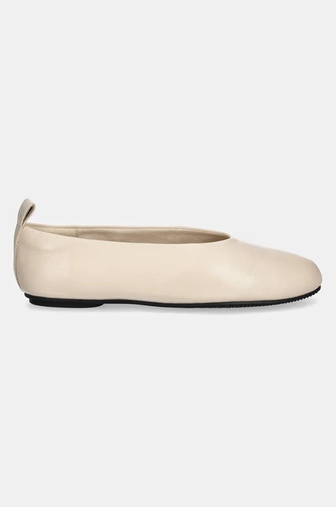 Calvin Klein Jeans baleriny skórzane BALLERINA LEATHER kolor beżowy YW0YW01803 - zdjęcie produktu nr 2