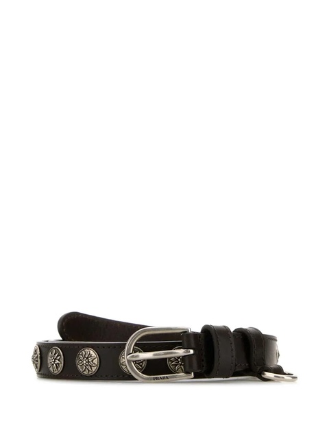 Prada leather belt - Brown - zdjęcie produktu nr 1