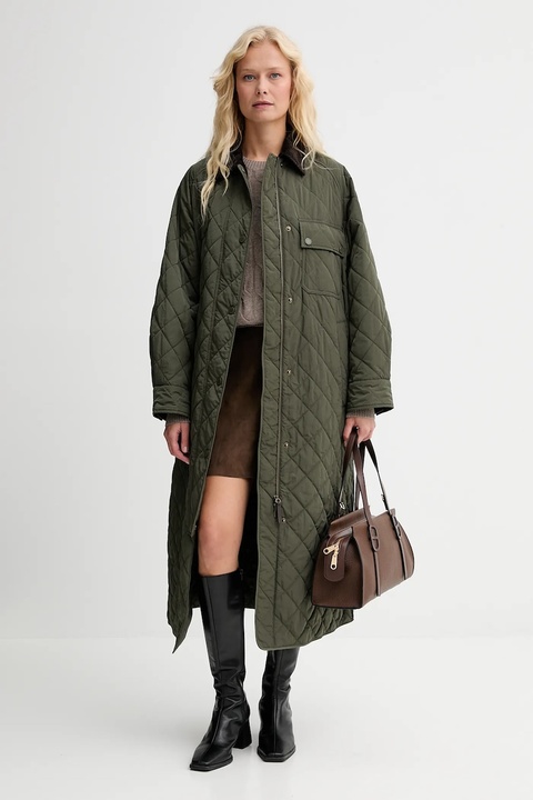 Weekend Max Mara kurtka COCCOLE kolor zielony przejściowa oversize 2525496092600 - zdjęcie produktu nr 2
