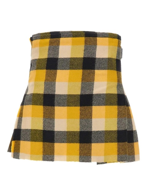 Vivienne Westwood pleated buckle mini skirt - Yellow - zdjęcie produktu nr 2