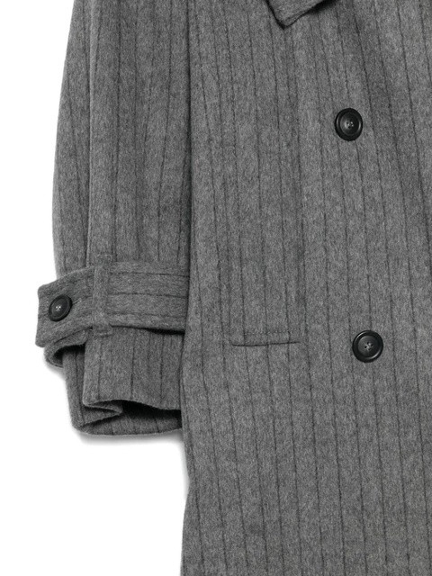 Sportmax pinstripe double-breasted coat - Grey - zdjęcie produktu nr 2