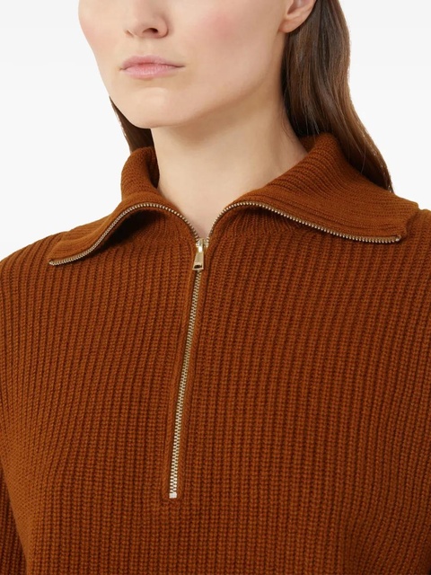 Max Mara zip-detail sweater - Brown - zdjęcie produktu nr 2