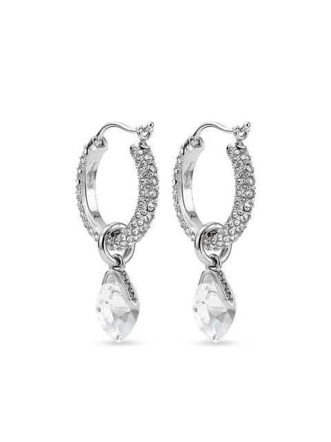 Jimmy Choo crystal heart hoop earrings - Silver - zdjęcie produktu nr 2