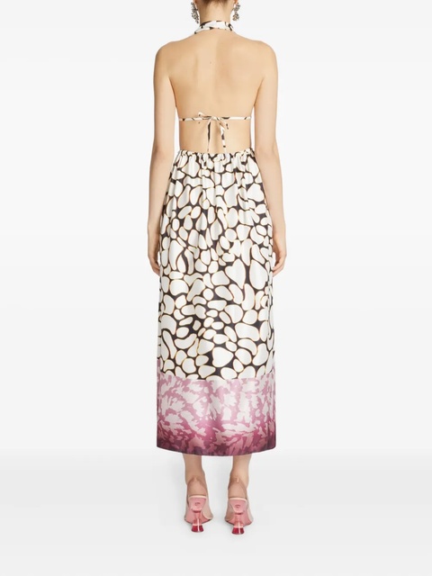 DRIES VAN NOTEN abstract-print maxi dress - Neutrals - zdjęcie produktu nr 2