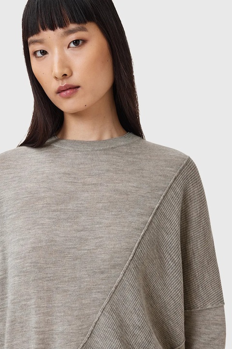 AllSaints sweter wełniany ISLA damski kolor szary lekki W004KD - zdjęcie produktu nr 2