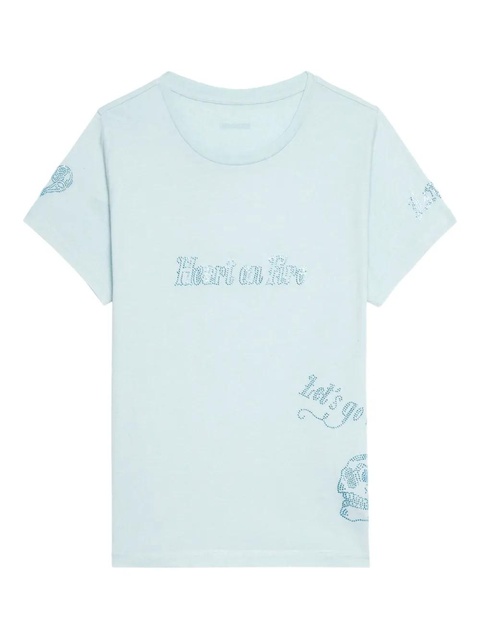 Zadig&Voltaire Alys crystal-embellished T-shirt - Blue - zdjęcie produktu nr 1