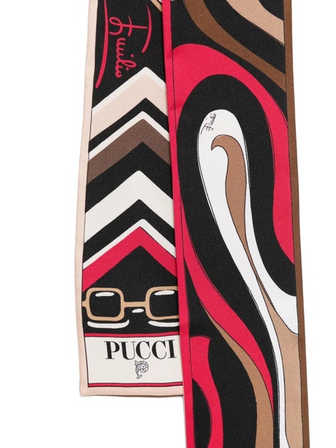 PUCCI abstract-pattern silk scarf - Neutrals - zdjęcie produktu nr 1
