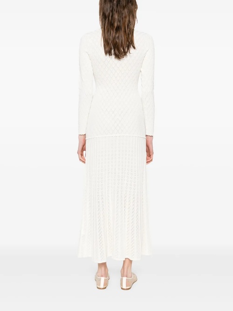 SANDRO pointelle-knit maxi dress - Neutrals - zdjęcie produktu nr 2