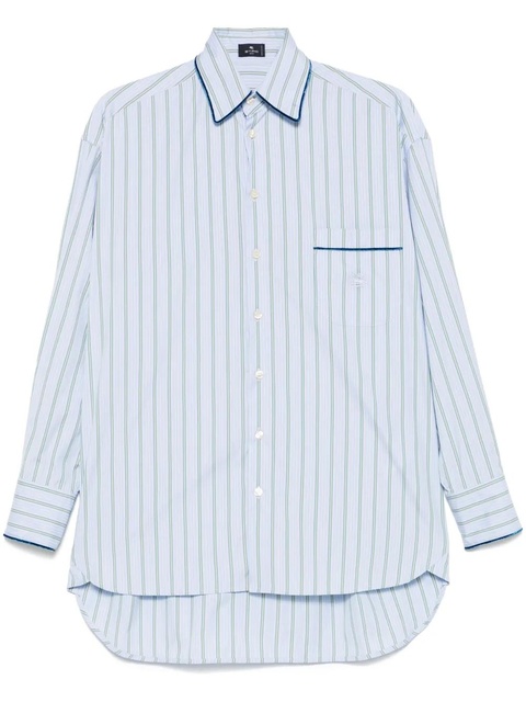ETRO striped poplin shirt - Blue - zdjęcie produktu nr 1