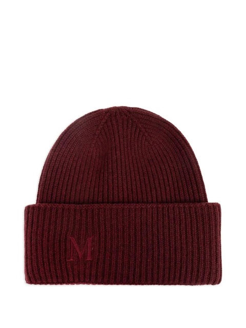 Max Mara Mmretina ribbed-initial beanie hat - Red - zdjęcie produktu nr 1