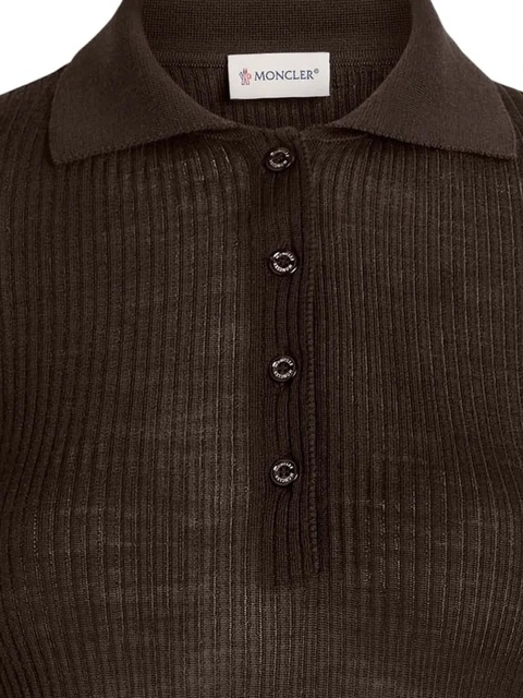 Moncler long sleeve polo shirt - Brown - zdjęcie produktu nr 2