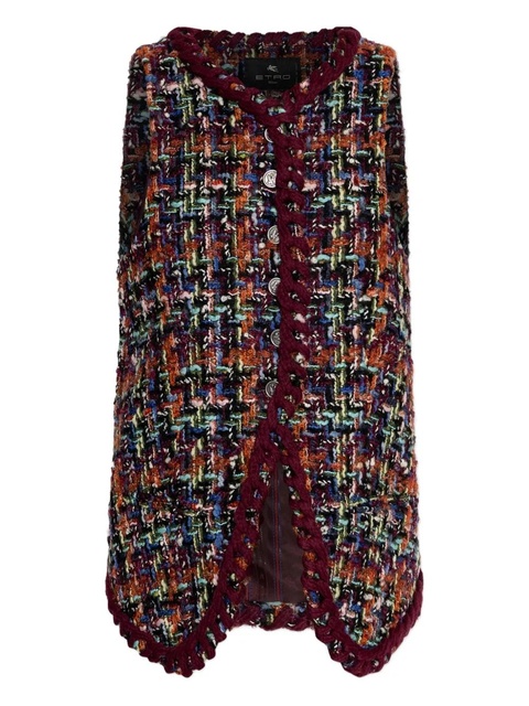 ETRO bouclé waistcoat - Red - zdjęcie produktu nr 1