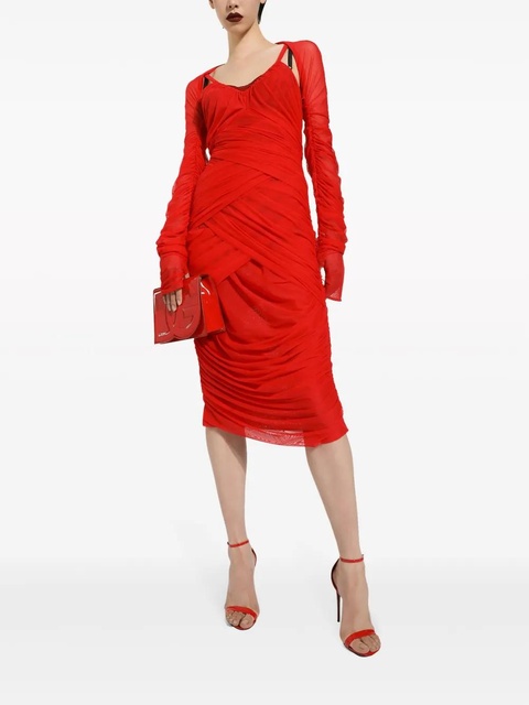 Dolce & Gabbana draped layered tulle midi dress - zdjęcie produktu nr 2