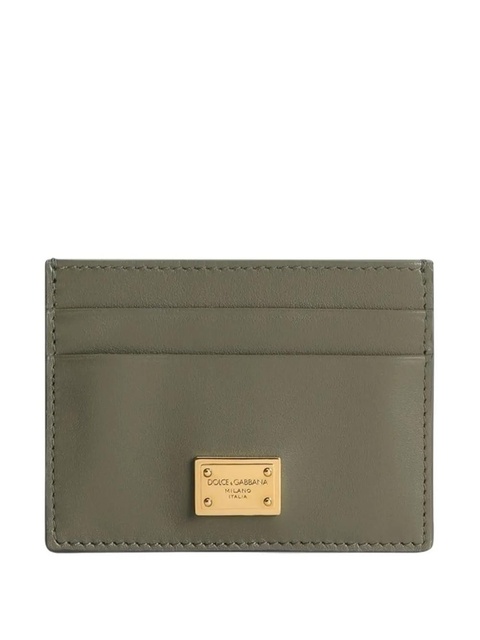 Dolce & Gabbana logo-plaque cardholder - Green - zdjęcie produktu nr 1