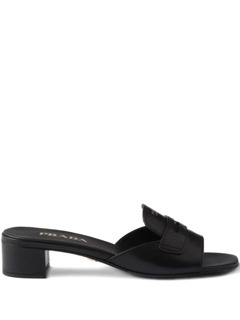 Prada leather sandals - Black - zdjęcie produktu nr 1