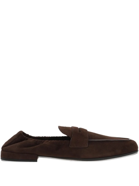 Prada elastic-back suede loafers - Brown - zdjęcie produktu nr 1