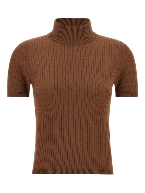 Max Mara ribbed high-neck top - Brown - zdjęcie produktu nr 1