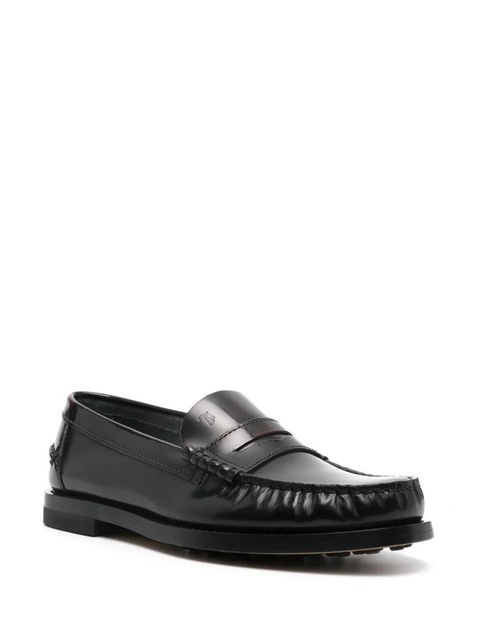 Tod's gathered-detail loafers - Brown - zdjęcie produktu nr 2