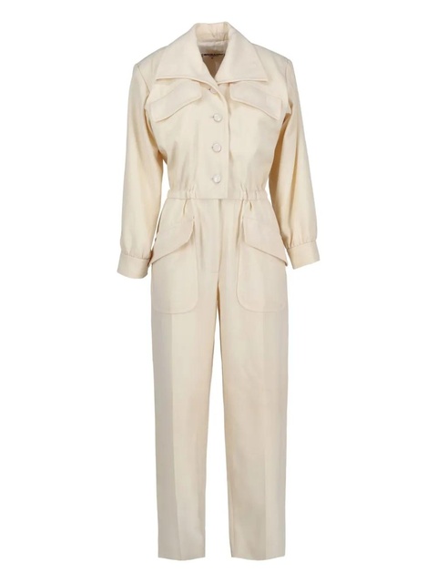 Saint Laurent Eyewear puff-sleeve jumpsuit - Neutrals - zdjęcie produktu nr 1