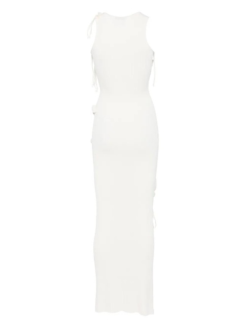 Coperni ribbon-detail knitted maxi dress - White - zdjęcie produktu nr 2