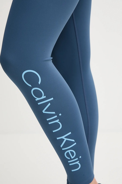 Calvin Klein Performance legginsy treningowe damskie kolor niebieski wzorzyste LVGWS5L613 - zdjęcie produktu nr 2