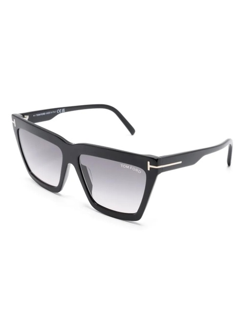 TOM FORD Eyewear Eden geometric-frame sunglasses - Black - zdjęcie produktu nr 2