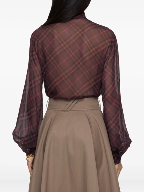 Burberry check-pattern blouse - Red - zdjęcie produktu nr 1