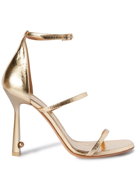 Off-White strappy leather sandals - Gold - zdjęcie produktu nr 1