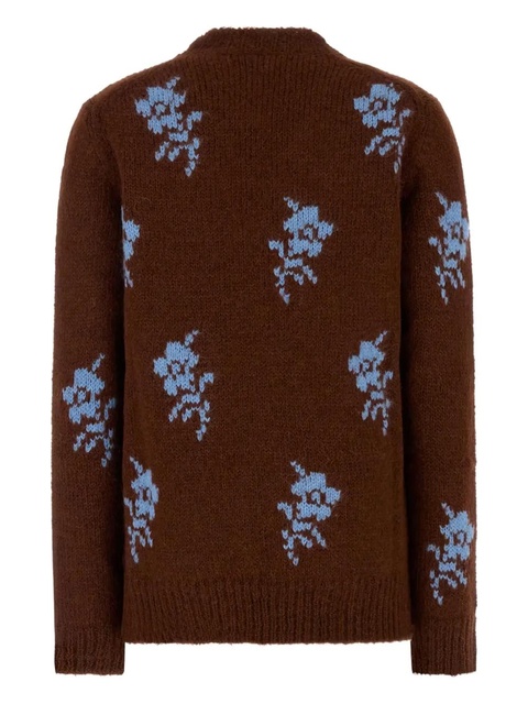 Jil Sander floral-jacquard sweater - Red - zdjęcie produktu nr 2