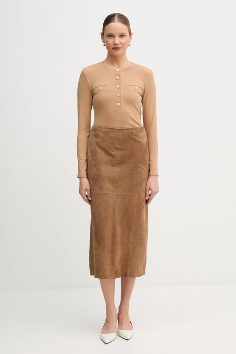 Marc Aurel longsleeve kolor beżowy 7705-7001-73918 - zdjęcie produktu nr 2