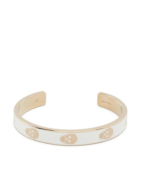 Alexander McQueen skull-embellished enamel bracelet - Gold - zdjęcie produktu nr 1